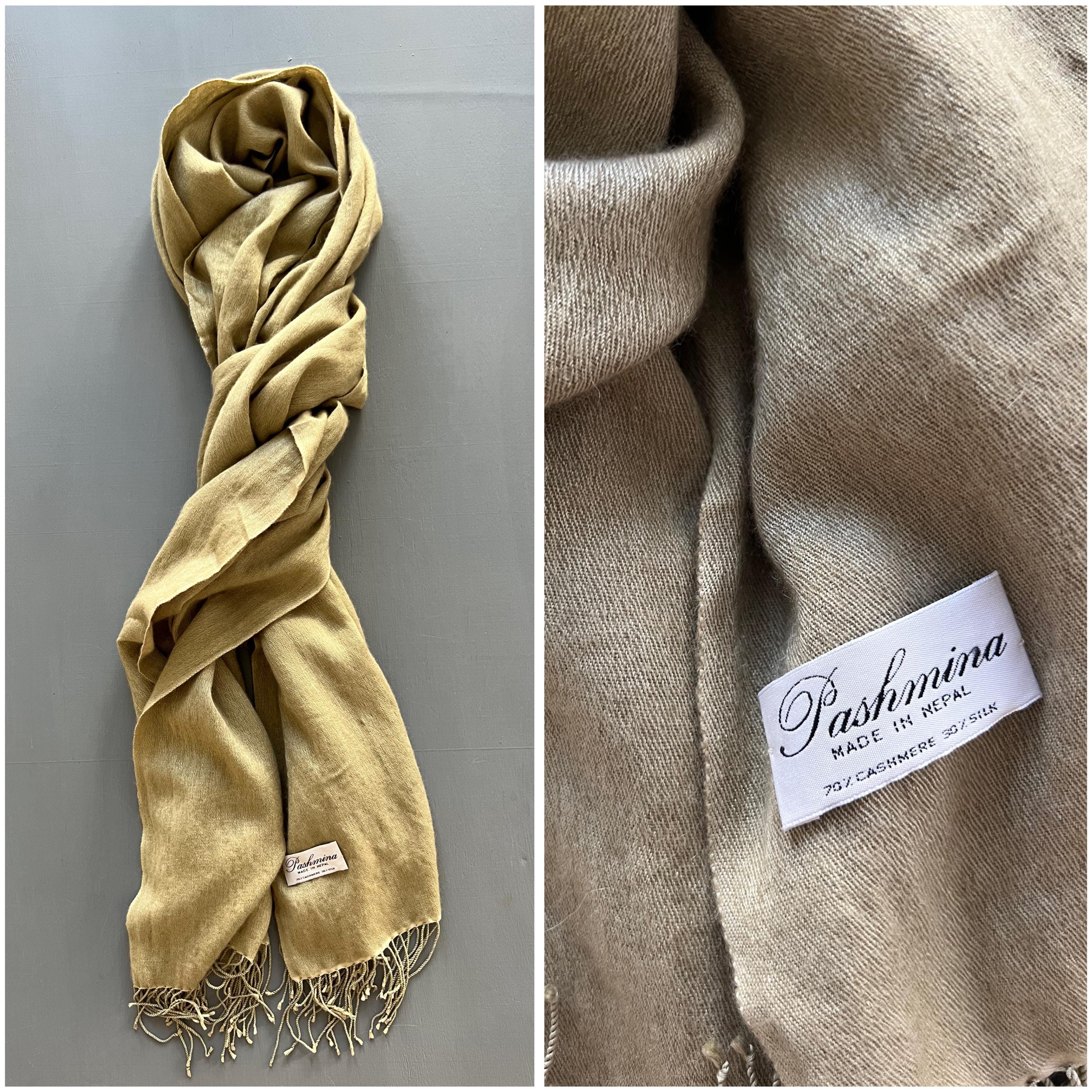 ECHARPE PASHMINA LAINE & Soie frange Etole châle foulard homme/femme Neuf 70X190 EUR 15,90 - FR