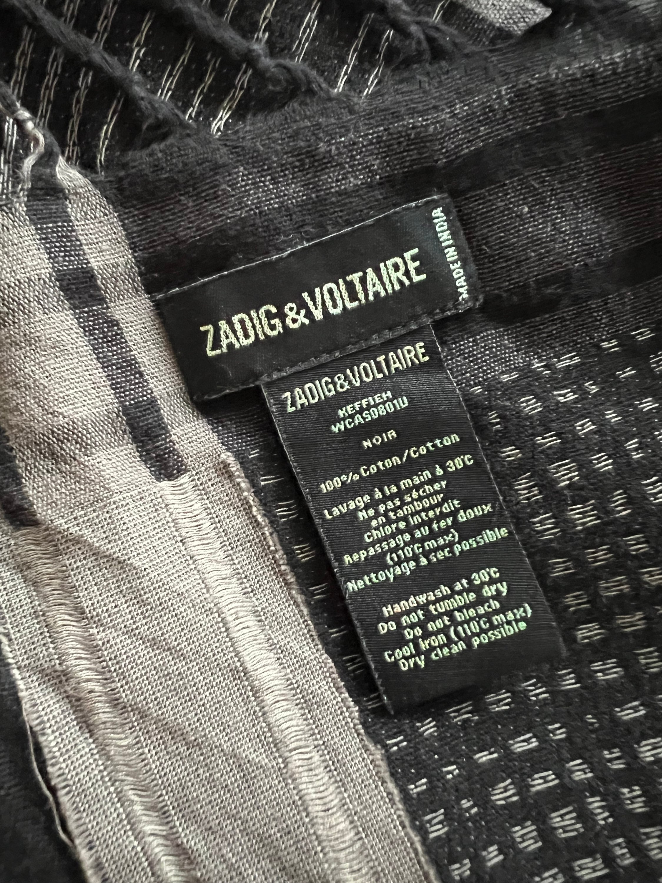 古典 Gray Black Shawl Huge Voltaire & Zadig Vtg 100% Etsy - Scarf Designer Noire Print Geometric Floral Scarf Tassle Woven  Large Extra Keffieh Cotton バッグ