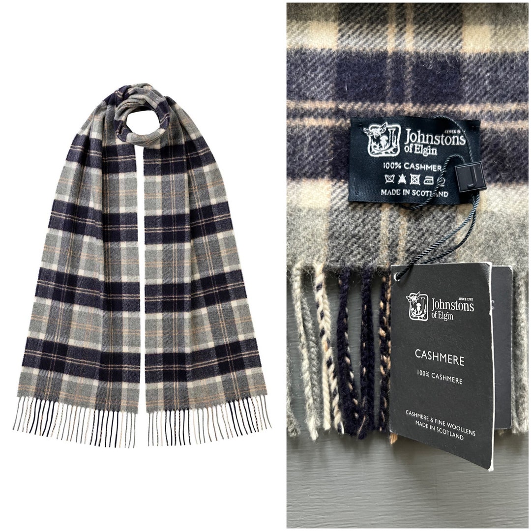 Johnstons of Elgin Cashmere Plaid Wide Scarf | The Lanam Shop