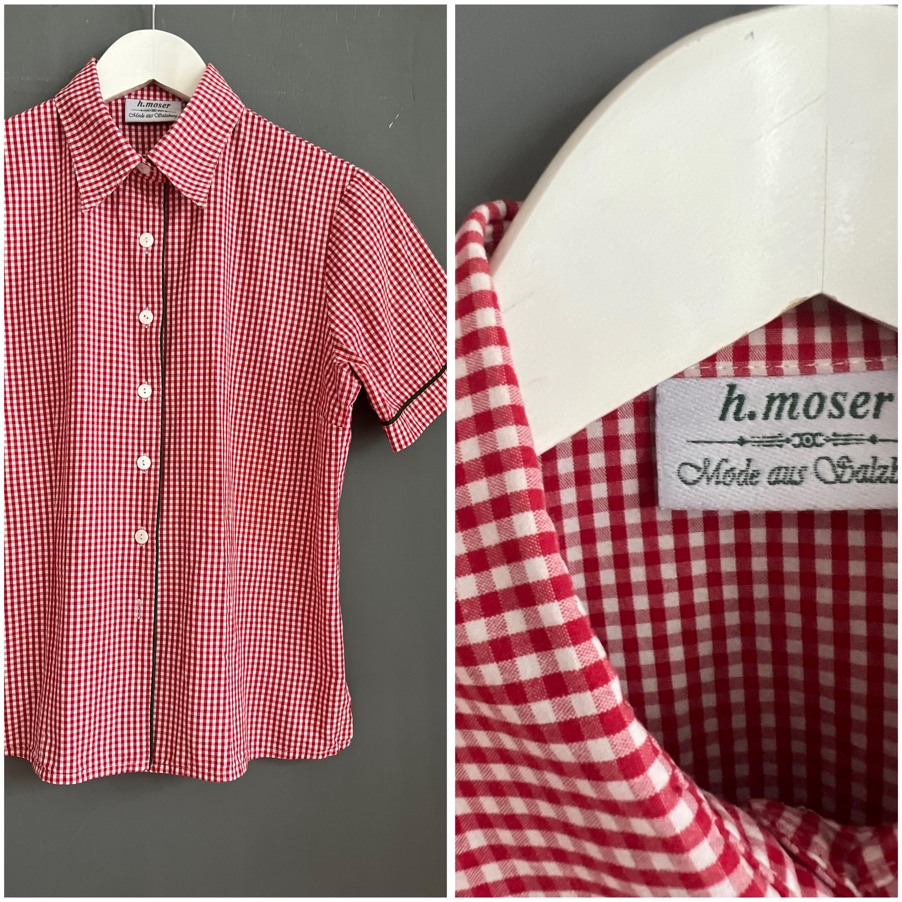 Chemise à Manches Courtes Pour Femme Oktoberfest à Carreaux Cintré