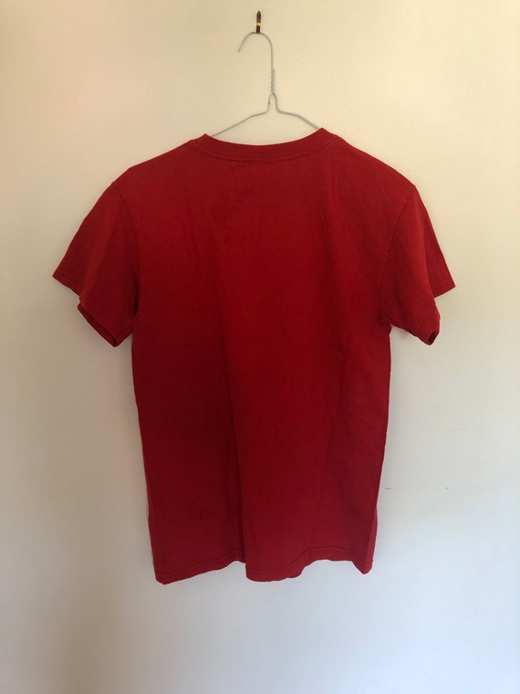 red mm shirt