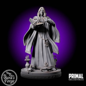 Andiel •Dark Elf •Drow •Wizard •Sorcerer •3D Printed •28-32mm •Fantasy Tabletop Gaming •D&D •Dungeons and Dragons •Primal Collectibles