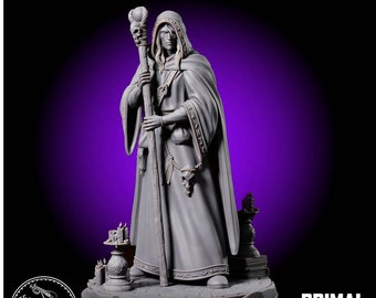 Edheliel •Wizard •Sorcerer •3D Printed •28-32mm •Fantasy Tabletop Gaming •D&D •Dungeons and Dragons • Primal Collectibles