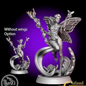 Fairy 1 / Elf • Sprite • Fey • Feywild • Galaad Miniatures • Mini 3D Resin Printed 28-32mm • Tabletop Fantasy Gaming • D&D