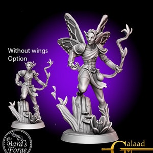 Fairy 4 / Elf • Sprite • Fey • Feywild • Galaad Miniatures • Mini 3D Resin Printed 28-32mm • Tabletop Fantasy Gaming • D&D