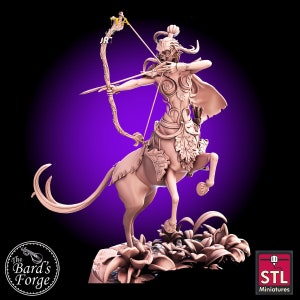 Elf Centaur Archer Warrior A • STL Miniatures • 3D Resin Printed 28-32mm • Tabletop Fantasy Gaming • D&D  • Dungeons and Dragons