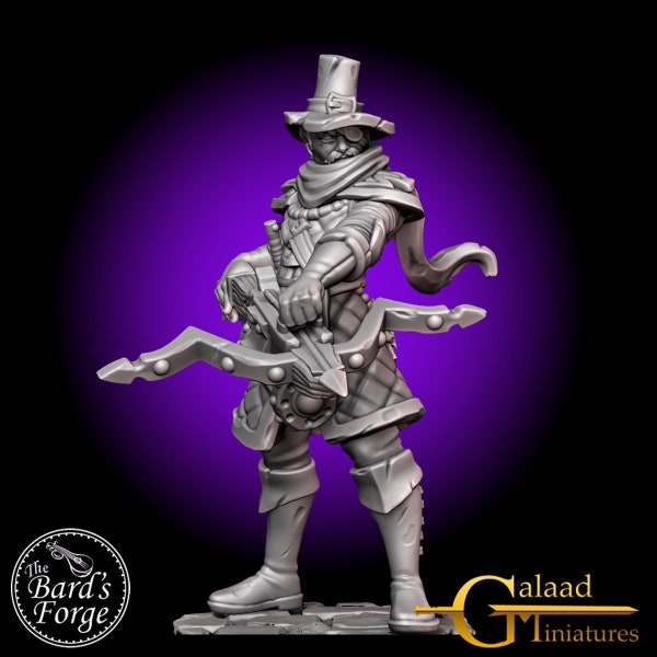 Hunter / Witcher • Galaad Miniatures • Mini 3D Resin Printed 28-32mm • Tabletop Fantasy Gaming • D&D • Dungeons and Dragons