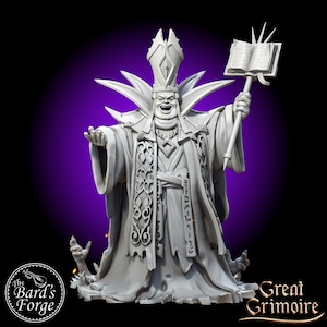 Dark Bishop • Great Grimoire • Miniature Resin • 3D Printed • 28-32mm • Fantasy Tabletop Gaming •D&D •Dungeons and Dragons