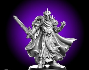 Figurine Mannix Guerrier Démoniaque Cornu – Style Heroic Fantasy – Occasion