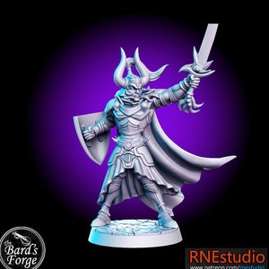 Tarkon Warrior Fighter Classic JPRG Miniature 3D imprimée en résine 28-32 mm sur table Fantasy Gaming D&D Pathfinder Frostgrave RN Estudio