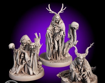 Witches of Hecuba's Coven 2nd Group • Print Your Monsters • 3D RESIN Printed 28-32mm • Miniature •Tabletop Fantasy Gaming • D&D