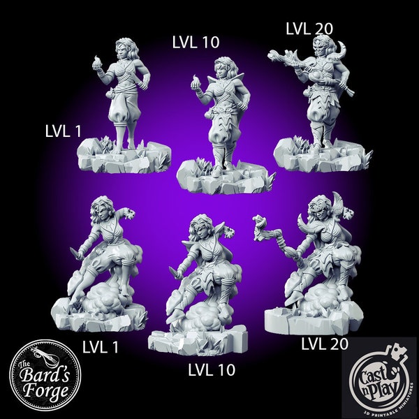 Mereith Human Druid 3D Resin Printed Miniature Tabletop Fantasy Gaming D&D Pathfinder Dark Fantasy  Frostgrave Mordhiem Cast N Play Heros