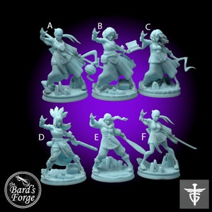 Female Wizard Aztec Inuit Takiyashi Celtic Plover Miniature 3D Resin Printed 28-32mm Tabletop Fantasy Gaming D&D Pathfinder Twin Goddess