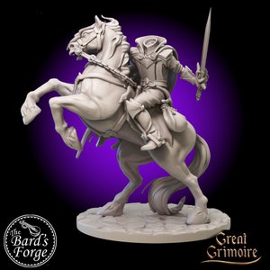 Headless Horseman Miniature • Great Grimoire •  3D Resin Printed 28-32mm • Tabletop Dark Fantasy • Gaming • D&D • Pathfinder
