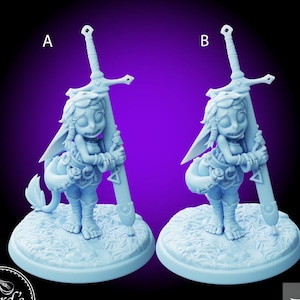 Squire • Goblin • Twin Goddess • Miniature • 3D Resin Printed 28-32mm • Tabletop Fantasy Gaming • D&D