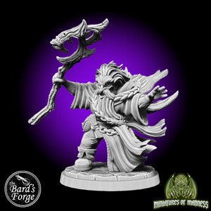 Dwarf Wizard Hesur Stormbearer 3D RESIN Printed Miniature 28-32mm Tabletop Fantasy Gaming D&D Pathfinder Frostgrave Miniatures of Madness