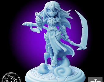 Necro Knight • Goblin • Twin Goddess • Miniature • 3D Resin Printed 28-32mm • Tabletop Fantasy Gaming • D&D