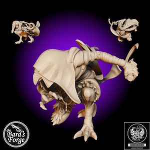 Kenku Rogue Assassin Theif • Kingdom of Tiradom • Miniature • 3D Resin Printed 28-32mm • Tabletop Fantasy Gaming • D&D