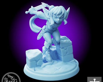 Amanita Goblin Rogue • Fighter •Twin Goddess • Miniature • 3D Resin Printed 28-32mm 75MM • Tabletop Fantasy Gaming • D&D