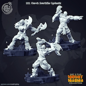 Gharoth Smartkiller Ogolanathi • Cast N Play • 3D Resin Printed Miniature • Tabletop Fantasy Gaming • D&D • Dungeons and Dragons