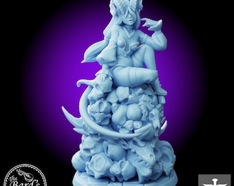 Bone • Demon • Twin Goddess • Miniature • 3D Resin Printed 28-32mm • Tabletop Fantasy Gaming • D&D