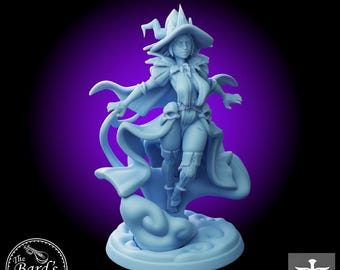 Witch Queen • Twin Goddess • Miniature • 3D Resin Printed 28-32mm 75MM • Tabletop Fantasy Gaming • D&D