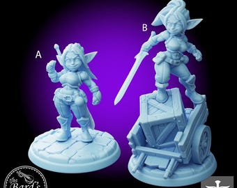 Blix The Goblin Warrior • Fighter •Twin Goddess • Miniature • 3D Resin Printed 28-32mm 75MM • Tabletop Fantasy Gaming • D&D