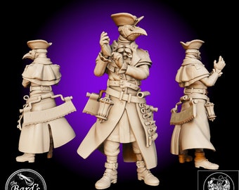 Human Plague Doctor Healer Medic 3D Resin Printed 28-32mm Tabletop Fantasy Gaming D&D Pathfinder Frostgrave  Kingdom of Tiradom