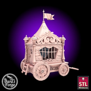 Carnival Cart Prop 3D Resin Printed 28-32mm Tabletop Fantasy Gaming D&D Pathfinder Frostgrave  Starfinder STL Miniatures