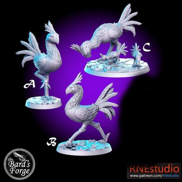 4pc Chuco-Strider Pack Classic JRPG Miniature 3D Resin Printed 28-32mm Tabletop Fantasy Gaming D&D Pathfinder Frostgrave  RN Estudio