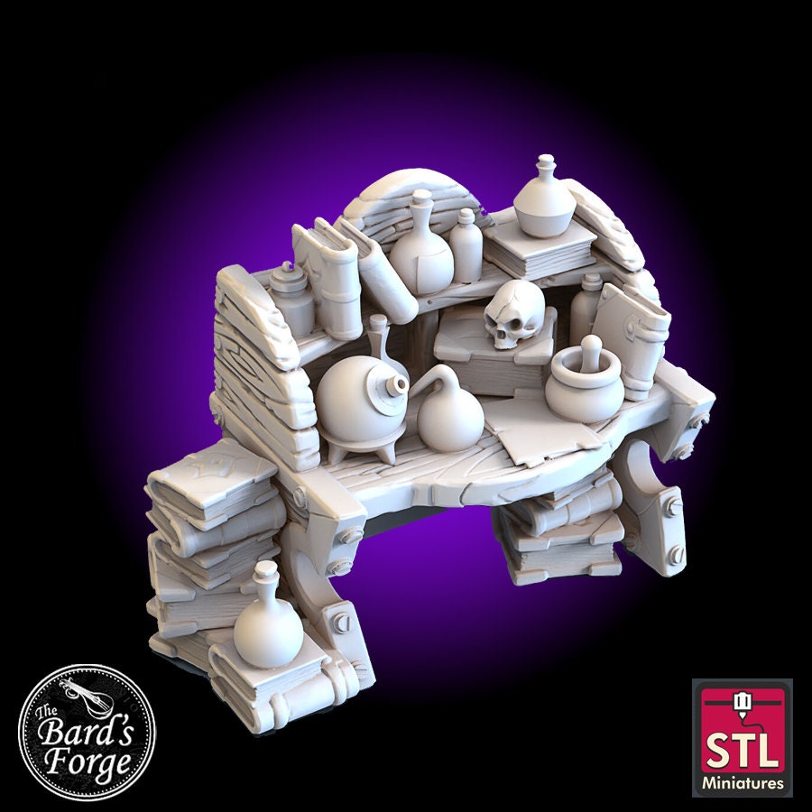 Alchemist Workshop Fantasy Props Scatter Terrain Mini 3D Resin - Etsy