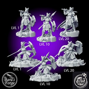 Ariza Tiefling Paladin 3D Resin Printed Miniature Tabletop Fantasy Gaming D&D Pathfinder Dark Fantasy  Frostgrave Mordhiem Cast N Play