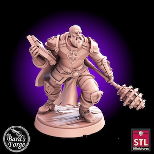 Priest Monk Warrior • STL Miniatures • 3D Resin Printed 28-32mm • Tabletop Fantasy Gaming • D&D  • Dungeons and Dragons