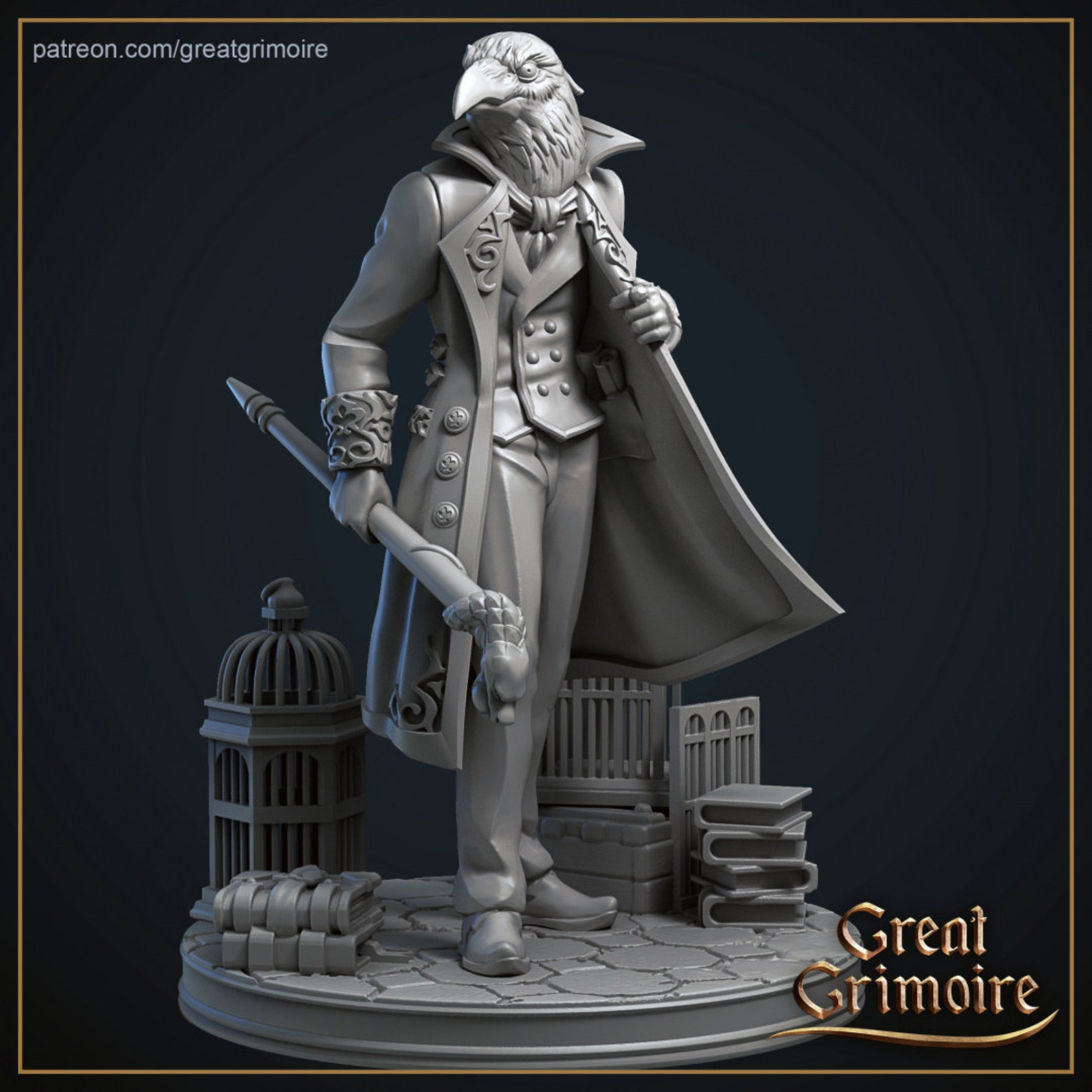 Dr. Miles Rook Miniature 3D Resin Printed 28-32mm Tabletop Dark Fantasy ...