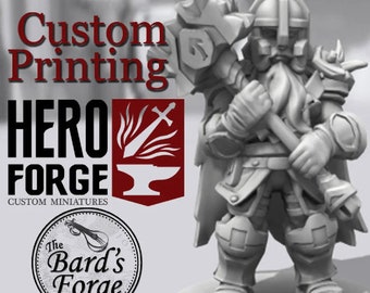 Custom Printing • Hero Forge • 3D Resin Printed Miniature 32mm-28mm • Dark Fantasy Tabletop Gaming • D&D •Dungeons and Dragons