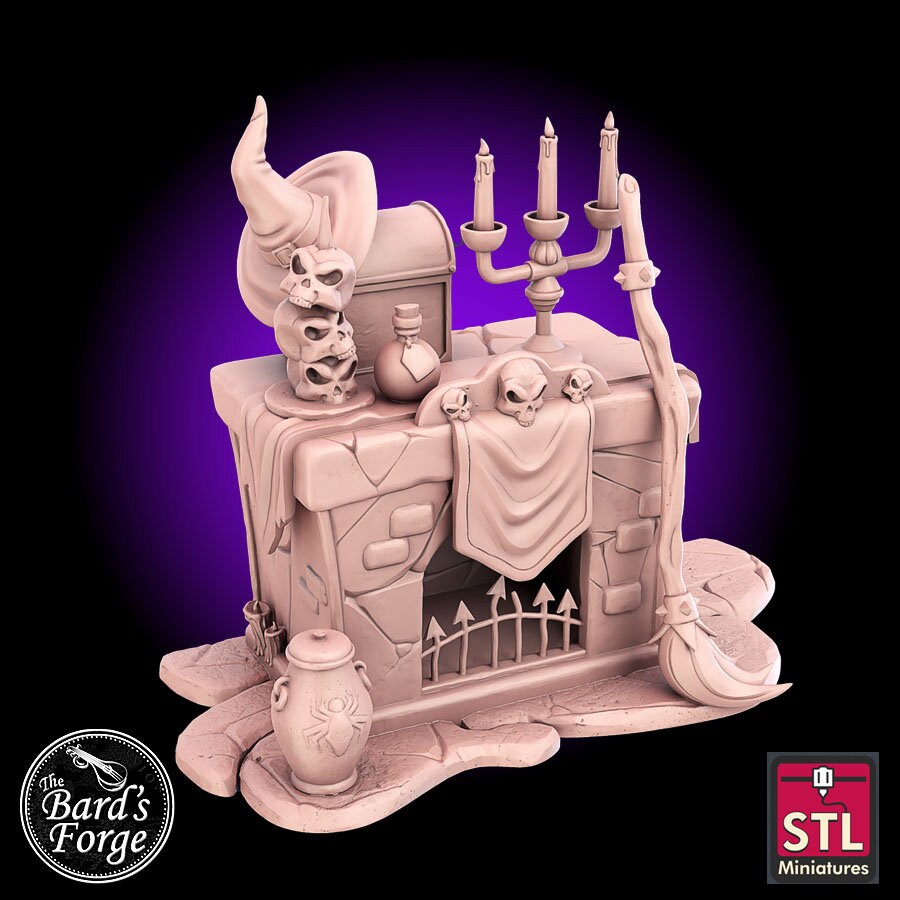 witches fireplace 3d