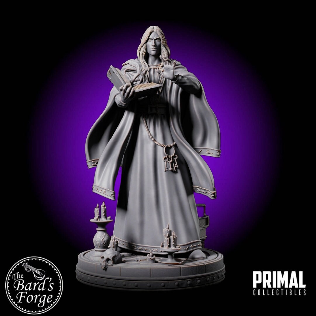 Andiel •Dark Elf •Drow •Wizard •Sorcerer •3D Printed •28-32mm •Fantasy Tabletop Gaming •D&D •Dungeons and Dragons •Primal Collectibles
