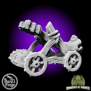Dwarf Catapult 3D RESIN Printed Miniature 28-32mm Tabletop Fantasy Gaming D&D Pathfinder Frostgrave  Miniatures of Madness