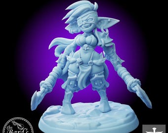 Boss • Goblin • Twin Goddess • Miniature • 3D Resin Printed 28-32mm • Tabletop Fantasy Gaming • D&D