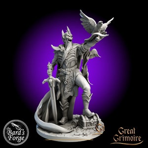 Koschei Undead Knight Miniature 3D Resin Printed 28-32mm Tabletop Dark Fantasy Gaming D&D Pathfinder Frostgrave Great Grimoire