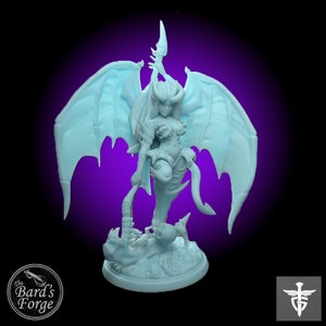 Sexy Succubus Pinup Character Miniature 3D Resin Printed 28-32mm Tabletop Fantasy Gaming D&D Pathfinder Frostgrave Mordeheim  Twin Goddess