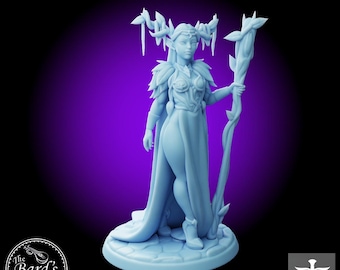 Elf Queen • Twin Goddess • Miniature • 3D Resin Printed 28-32mm 75MM • Tabletop Fantasy Gaming • D&D