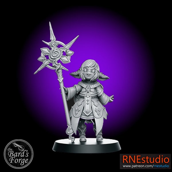 Shanty The Halfling Summoner • RN Estudio • 3D Resin Printed 28-32mm • Tabletop Fantasy Miniature • Gaming • D&D • Dungeons and Dragons