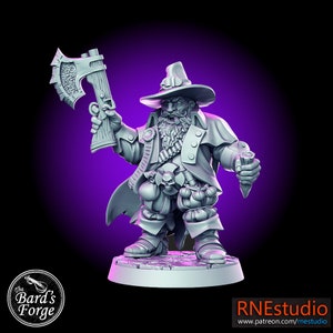Vampire Hunter Witcher Van Helding Miniature 3D Resin Printed 28-32mm Tabletop Fantasy Gaming D&D Pathfinder Frostgrave   RNEstudio