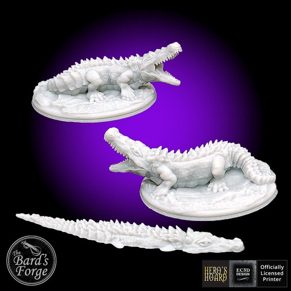 3pc Set Crocodiles Swamp Gator • Scorching Sands • 3D Printed 32