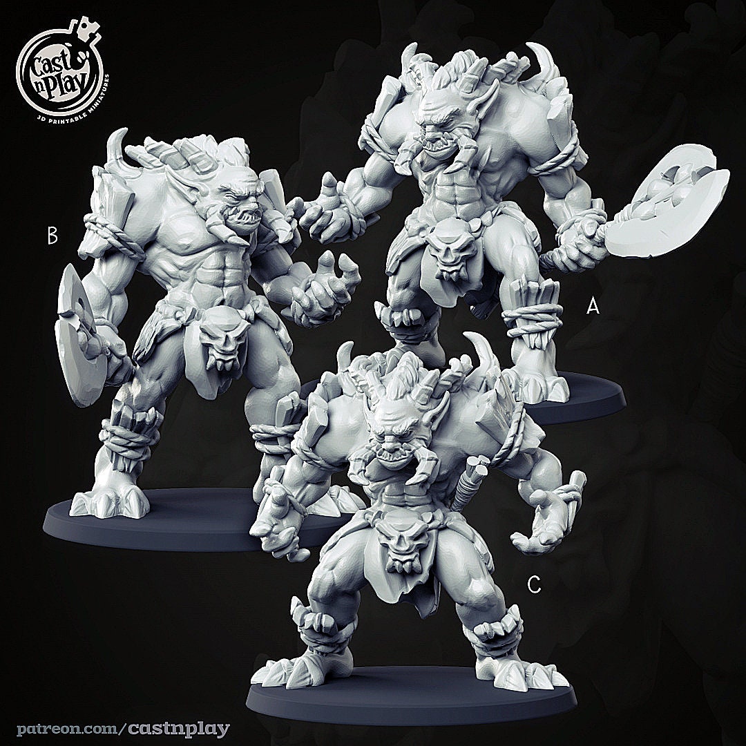 Chaos Troll 3D Resin Printed 28-32mm Mini Tabletop Fantasy Gaming