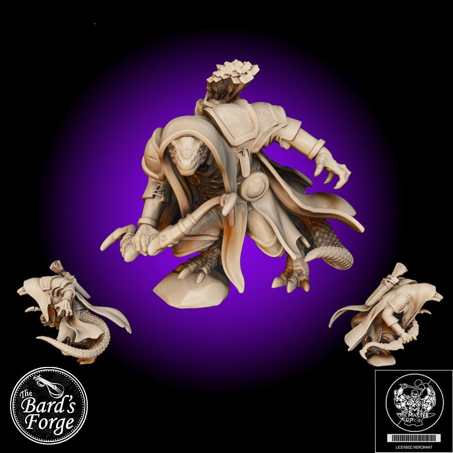 Lizardfolk Ranger Archer Rogue Miniature 3D Resin Printed - Etsy