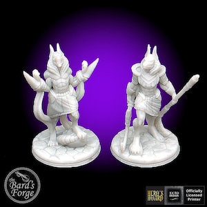 Egyptian Anubis Warrior WareJackals Set 3D RESIN Printed 28-32mm Tabletop Fantasy Gaming DND Pathfinder Empire of the Scorching Sands