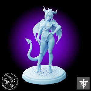 Stacy • Succubus • Twin Goddess • Miniature • 3D Resin Printed 28-32mm • Tabletop Fantasy Gaming • D&D