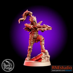 Archer gladiateur latani 3D imprimée en résine Miniature 28-32 mm sur table Fantasy Gaming D&D Pathfinder Frostgrave RN Estudio